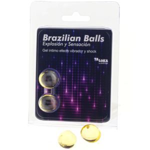 TALOKA - 2 BRAZILIAN BALLS VIBRATING  SHOCK EFFECT EXCITING GEL