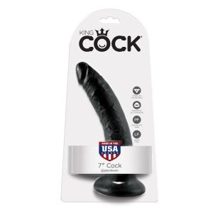 KING COCK - DILDO BLACK 17.8 CM