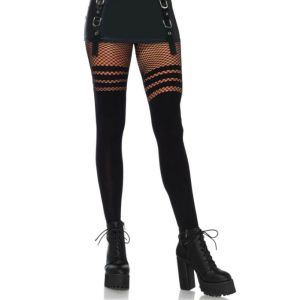 LEG AVENUE - PANTYHOUSE WIT FISNHET STRIPES