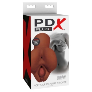 PDX PLUS - PICK YOUR PLEASURE MASTURBADOR DOBLE MARRÓN