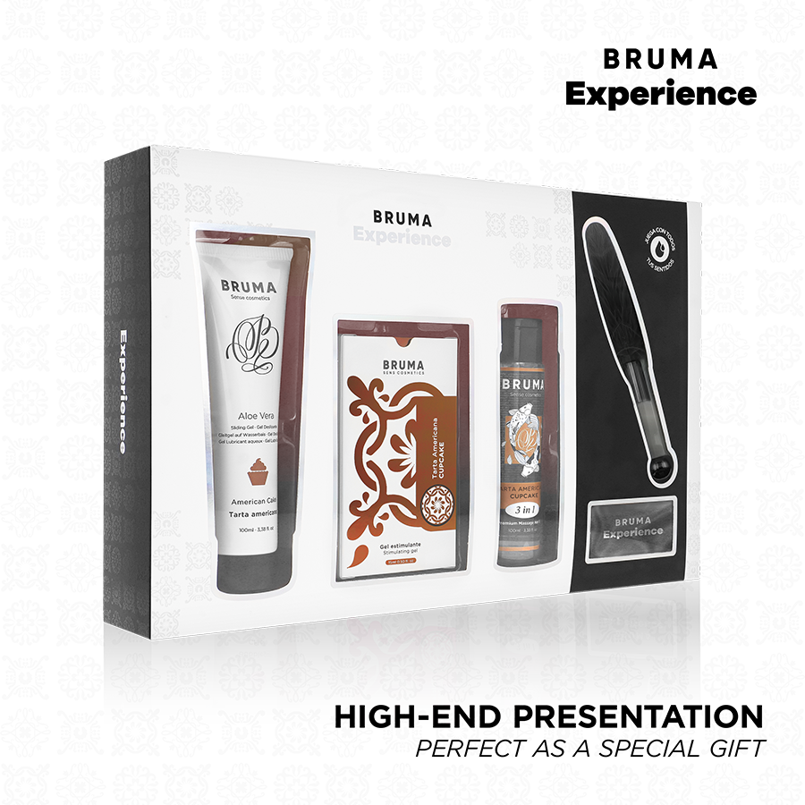BRUMA XPERIENCE - KIT TENTACIÓN DULCE TARTA AMERICANA CON POTENCIADOR DE ORGASMOS