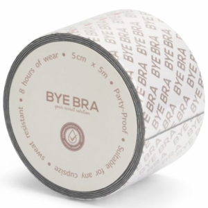 BYE-BRA - BODY TAPE DOUBLE SIDED CINTA DE DOBLE CARA NEGRO TALLA ÚNICA 5 x 500 CM