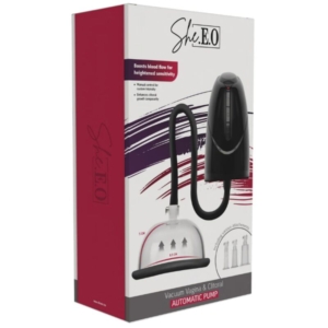 SHE.E.O - BOMBA AUTOMÁTICA DE VACÍO PARA VAGINA Y CLÍTORIS NEGRA