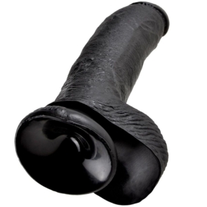 KING COCK - PENE REALISTICO NEGRO 22.9 CM