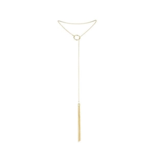 BIJOUX - MAGNIFIQUE COLLAR METÁLICO CON FLECOS DORADO
